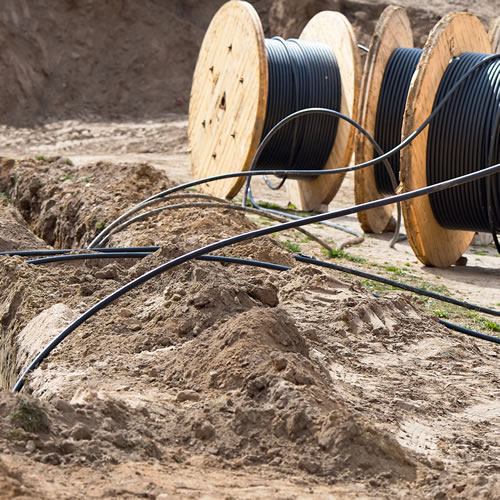 fiber cable laying